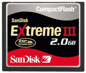 Sandisk Extreme III Compact Flash Card Review and Features