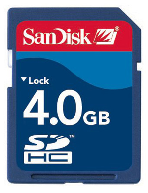 Sandisk SanDisk Standard SDHC 4GB Card Review Features